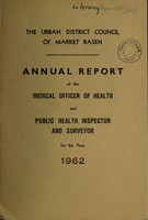 view [Report 1962] / Medical Officer of Health, Market Rasen U.D.C.