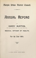 view [Report 1904] / Medical Officer of Health, Marple U.D.C.