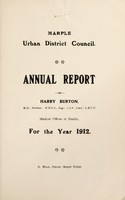 view [Report 1912] / Medical Officer of Health, Marple U.D.C.