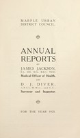 view [Report 1925] / Medical Officer of Health, Marple U.D.C.