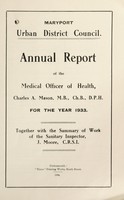 view [Report 1933] / Medical Officer of Health, Maryport U.D.C.