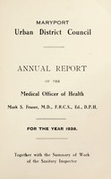 view [Report 1938] / Medical Officer of Health, Maryport U.D.C.