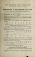 view [Report 1906] / Medical Officer of Health, Melford R.D.C.