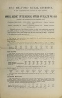 view [Report 1913] / Medical Officer of Health, Melford R.D.C.