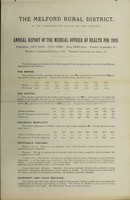 view [Report 1918] / Medical Officer of Health, Melford R.D.C.