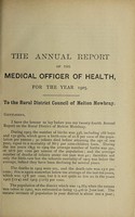 view [Report 1905] / Medical Officer of Health, Melton Mowbray R.D.C.