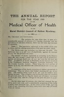 view [Report 1909] / Medical Officer of Health, Melton Mowbray R.D.C.