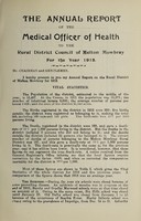 view [Report 1913] / Medical Officer of Health, Melton Mowbray R.D.C.
