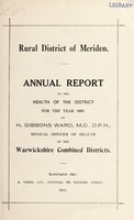 view [Report 1939] / Medical Officer of Health, Meriden R.D.C.