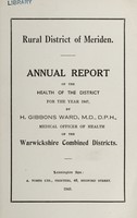 view [Report 1947] / Medical Officer of Health, Meriden R.D.C.