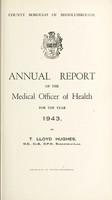 view [Report 1943] / Medical Officer of Health, Middlesbrough County Borough.