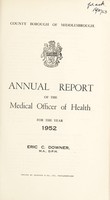 view [Report 1952] / Medical Officer of Health, Middlesbrough County Borough.