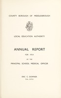view [Report 1954] / School Medical Officer of Health, Middlesbrough County Borough.