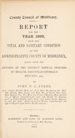 view [Report 1898] / Medical Officer of Health, Middlesex County Council.