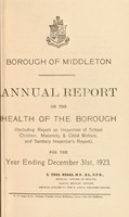 view [Report 1923] / Medical Officer of Health, Middleton Borough.