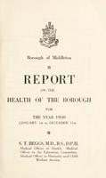 view [Report 1938] / Medical Officer of Health, Middleton Borough.