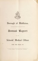 view [Report 1917] / School Health Services, Middleton Borough.