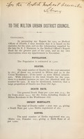 view [Report 1902] / Medical Officer of Health, Milton U.D.C.