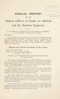 view [Report 1925] / Medical Officer of Health, Mirfield U.D.C.