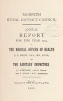 view [Report 1925] / Medical Officer of Health, Morpeth R.D.C.