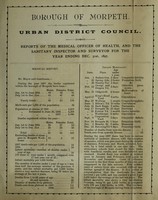 view [Report 1897] / Medical Officer of Health, Morpeth U.D.C. / Borough.