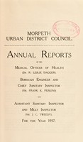 view [Report 1937] / Medical Officer of Health, Morpeth U.D.C. / Borough.