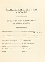 view [Report 1953] / Medical Officer of Health, Morpeth U.D.C. / Borough.