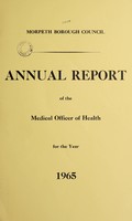 view [Report 1965] / Medical Officer of Health, Morpeth U.D.C. / Borough.