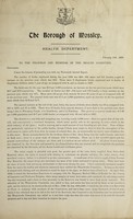 view [Report 1908] / Medical Officer of Health, Mossley Borough.