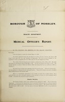 view [Report 1918] / Medical Officer of Health, Mossley Borough.