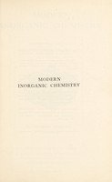 view Modern inorganic chemistry / by J.W. Mellor.