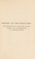 view Alcohol and the human body / by Sir Victor Horsley ... and Mary D. Sturge.