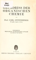 view Grundriss der organischen Chemie / von Carl Oppenheimer.