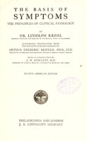 view The basis of symptoms : the principles of clinical pathology / by Ludolf Krehl.