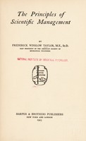 view The principles of scientific management / by Frederick Winslow Taylor.