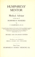 view Humphreys' mentor : medical advisor in the use of Humphreys' remedies / by F. Humphreys.