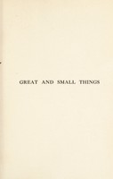 view Great and small things / by Sir Ray Lankester.