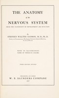 view The anatomy of the nervous system : from the standpoint of development and function / by Stephen Walter Ranson ... with 284 illustrations, some of them in colors.