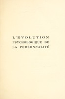 view L'évolution psychologique de la personnalité / Pierre Janet.