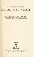 view An introduction to social psychology / by William McDougall.