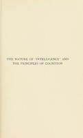 view The nature of "intelligence" and the principles of cognition / by C. Spearman.