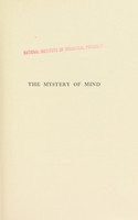 view The mystery of mind / by Leonard T. Troland.