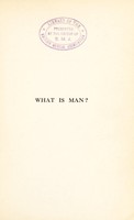 view What is man? / by J. Arthur Thomson.