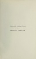 view Surgical therapeutics and operative technique / by E. Doyen.