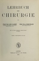 view Lehrbuch der Chirurgie / von Carl Garrè, A. Borchard.