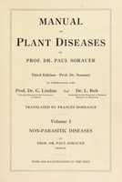 view Manual of plant diseases / by Paul Sorauer.