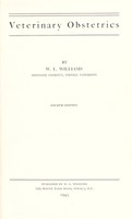 view Veterinary obstetrics / by W. L. Williams.