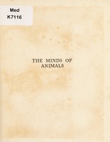 view The minds of animals : an introduction to the study of animal behaviour / by J. Arthur Thomson.