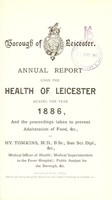 view [Report 1886] / Medical Officer of Health, Leicester Borough.