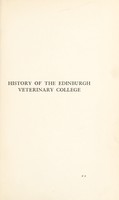 view History of the Edinburgh Veterinary College / [O. Charnock Bradley].